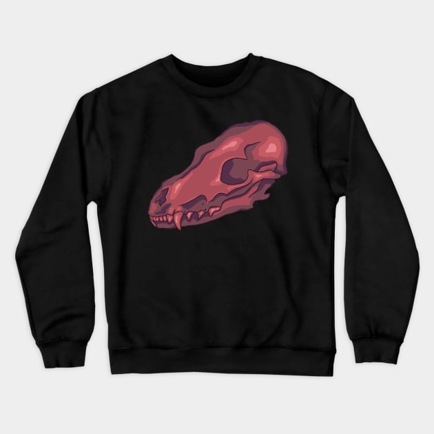 Neon Fox Skull Crewneck Sweatshirt by elfenthusiast